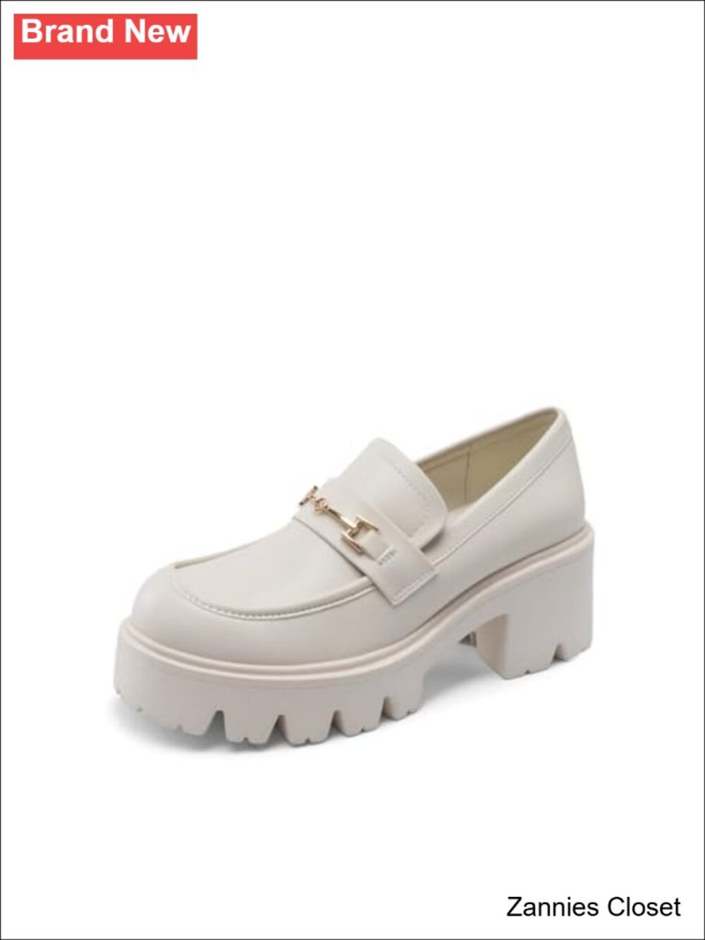 ✨ Chunky Platform Loafers Faux Leather Women's Casual Slip-On Dress Shoes